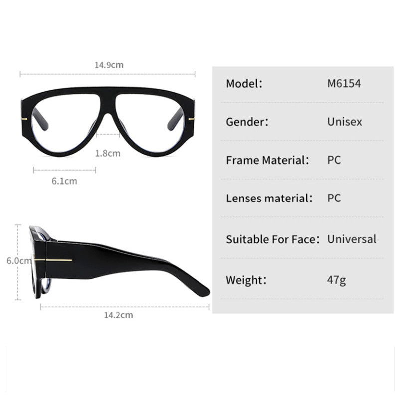 Blue Light Blocking Reading Glasses Men Women Oval Large Frame Fashion Glasses