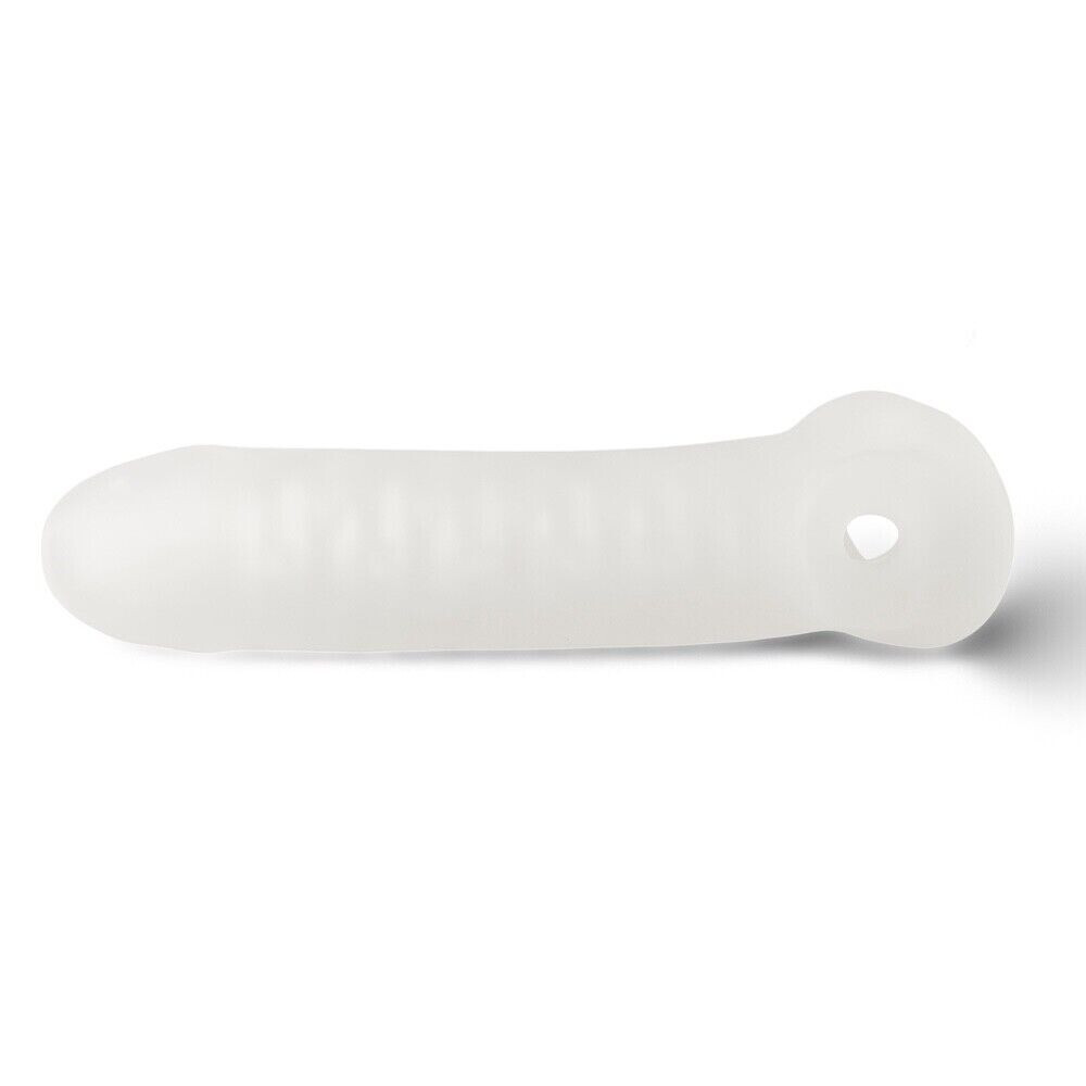6.7″ Silicone Condom Reusable Realistic Penis Extender Sleeve Enlarger Bigger