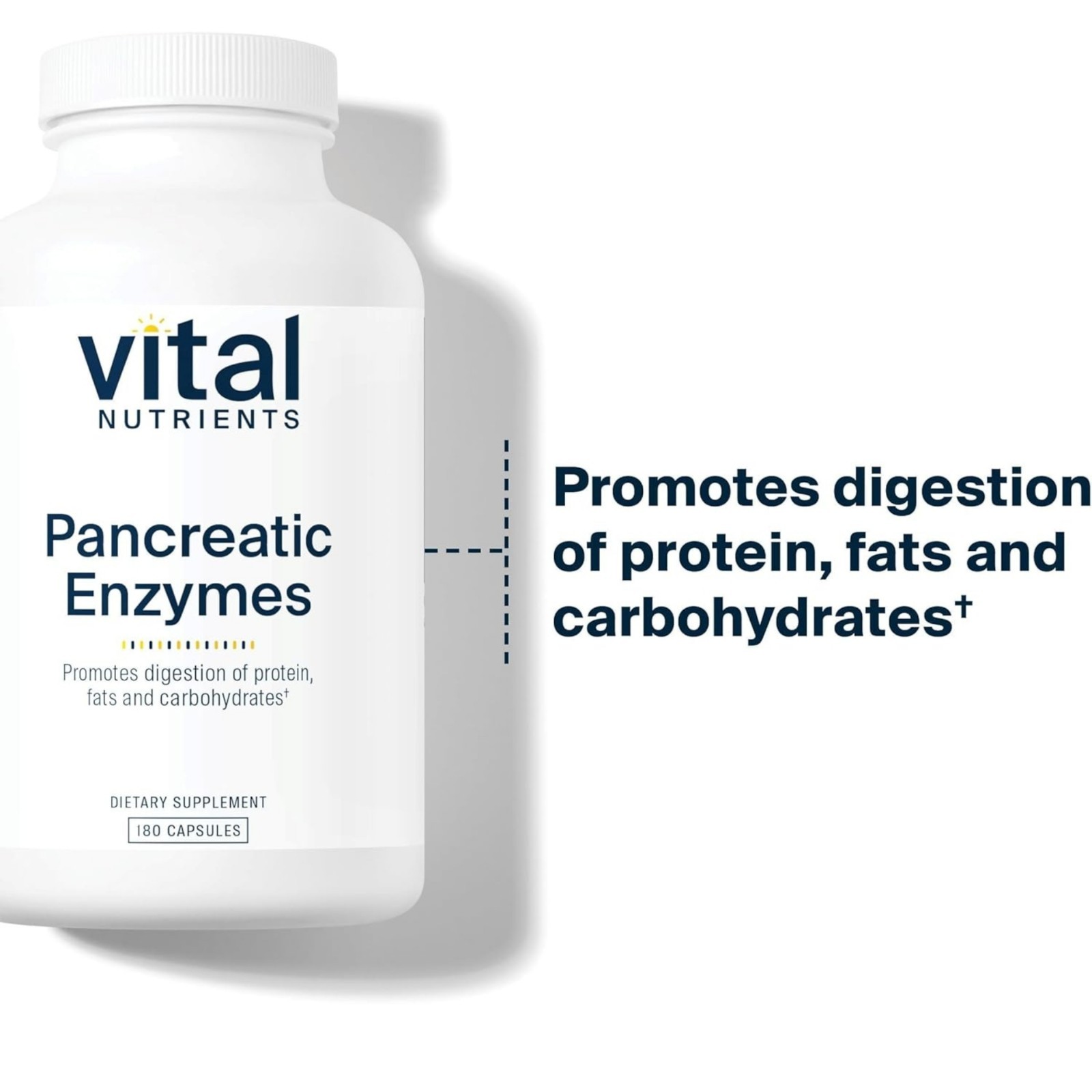 Vital Nutrients Pancreatic Enzymes Digestion Supplement 180 Capsules