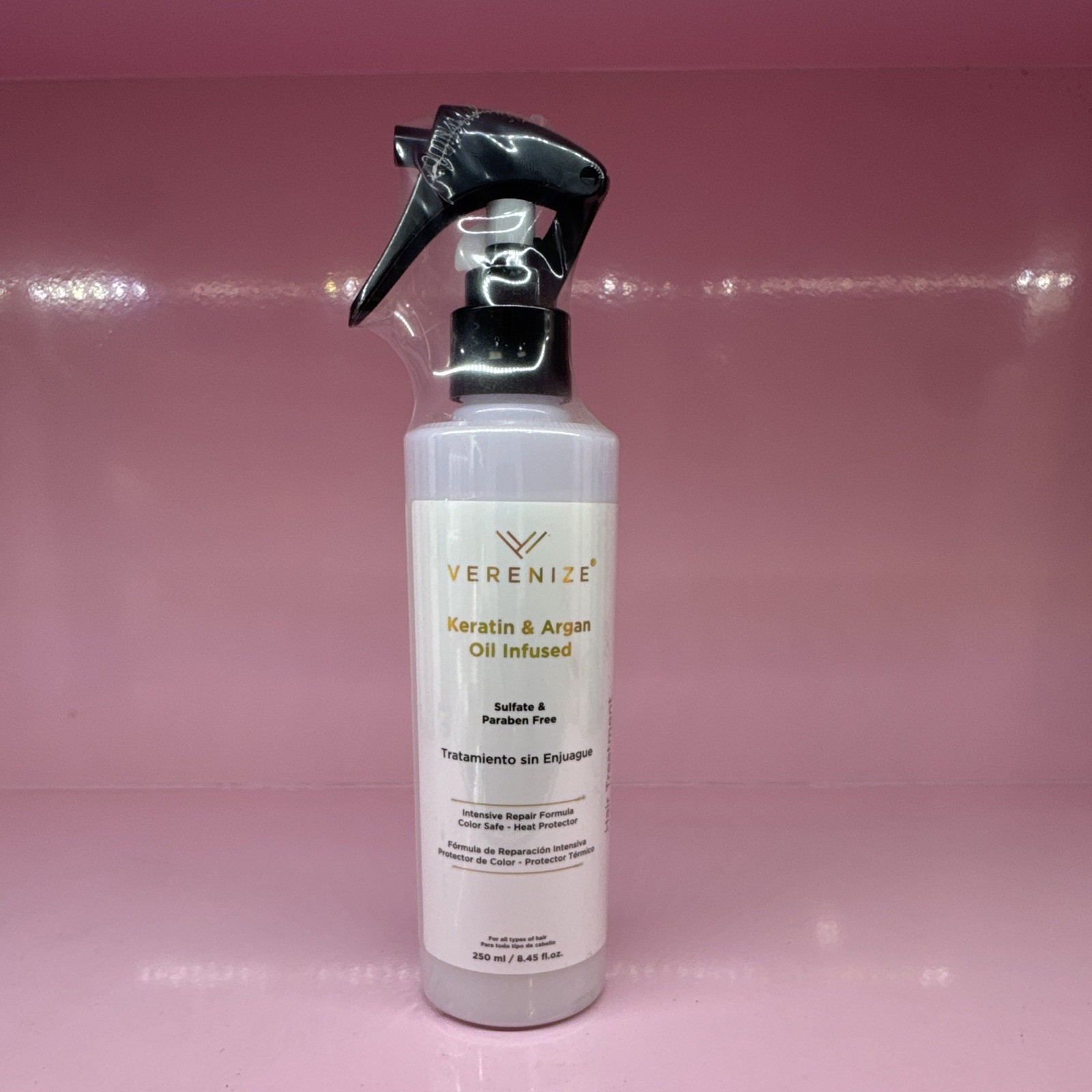 VERENIZE Leave-In Conditioner Spray Keratin Argan Oil Paraben-Free 250 ml