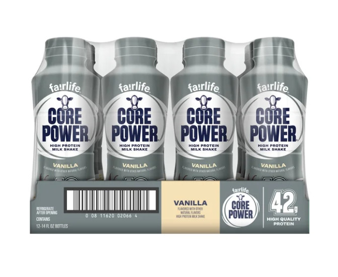 Core Power High Protein Shake, Vanilla, 14 oz, 12-Pack, 42g Protein