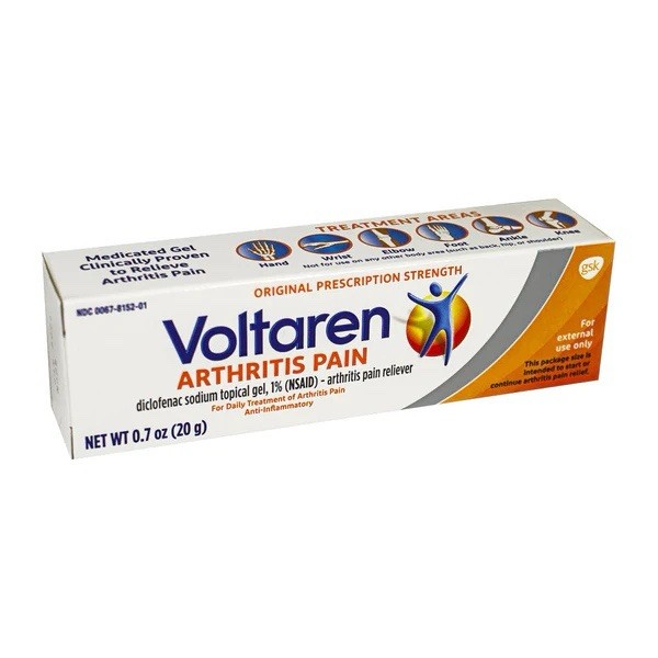 Voltaren (Diclofenac Sodium) Topical Gel 1% (20 grams) arthritis pain reliever