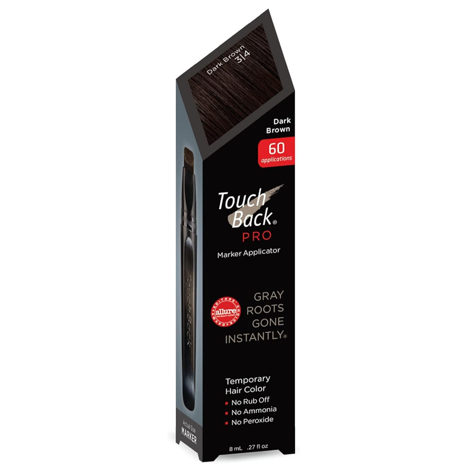PRO Gray Root Touch up Marker Applicator – Real Hair Color Dark Brown