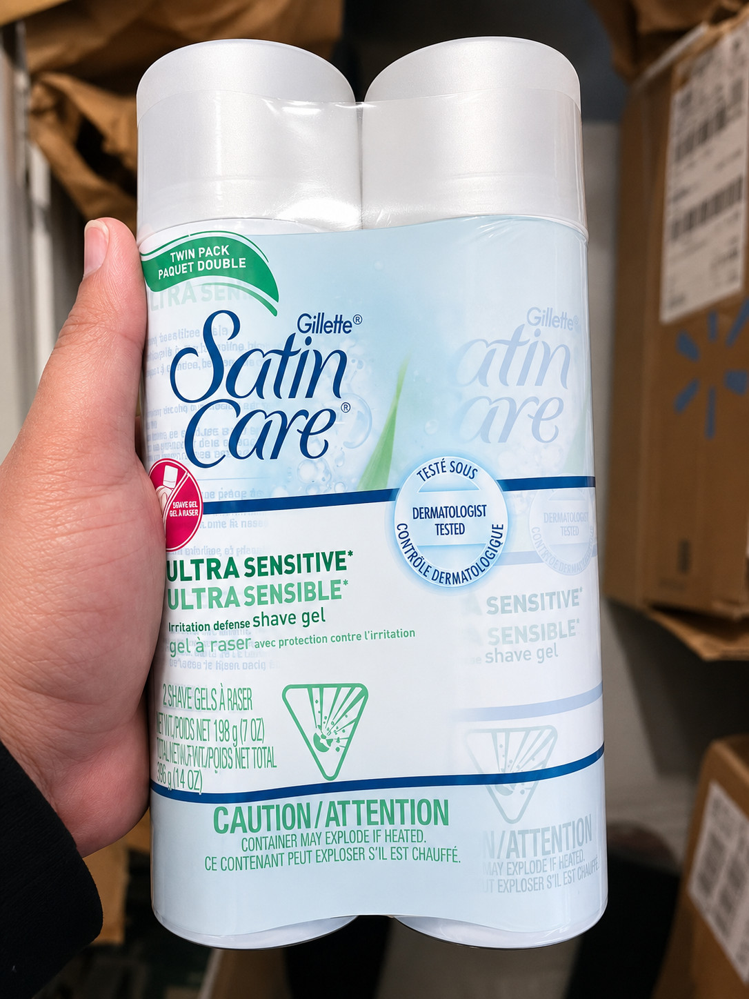 Gillette Satin Care Ultra Sensitive Shave Gel for Women Pack of 2 Free Shipping