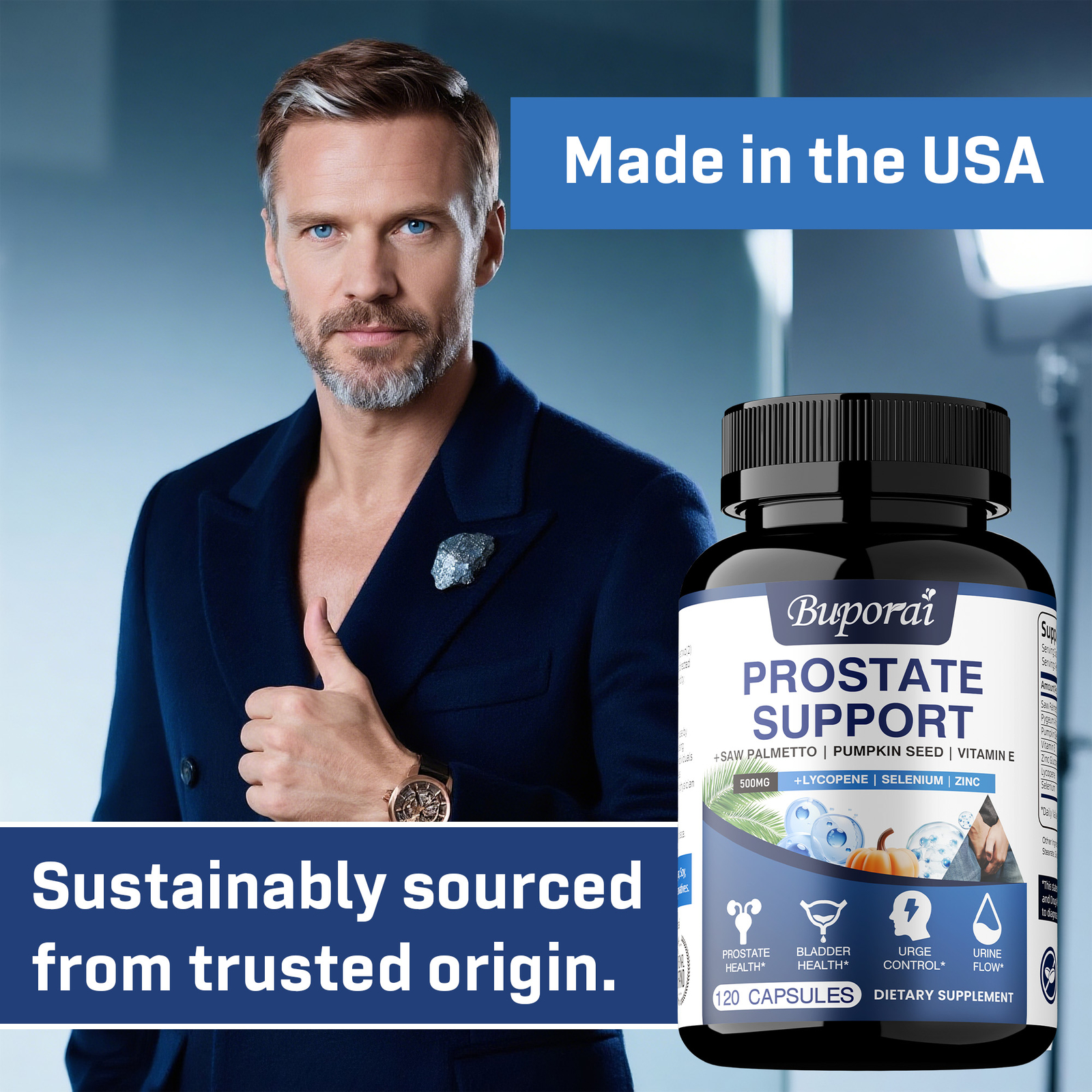 Prostate Support – Supports Prostate Health, Bladder Health, Improves Urine Flow