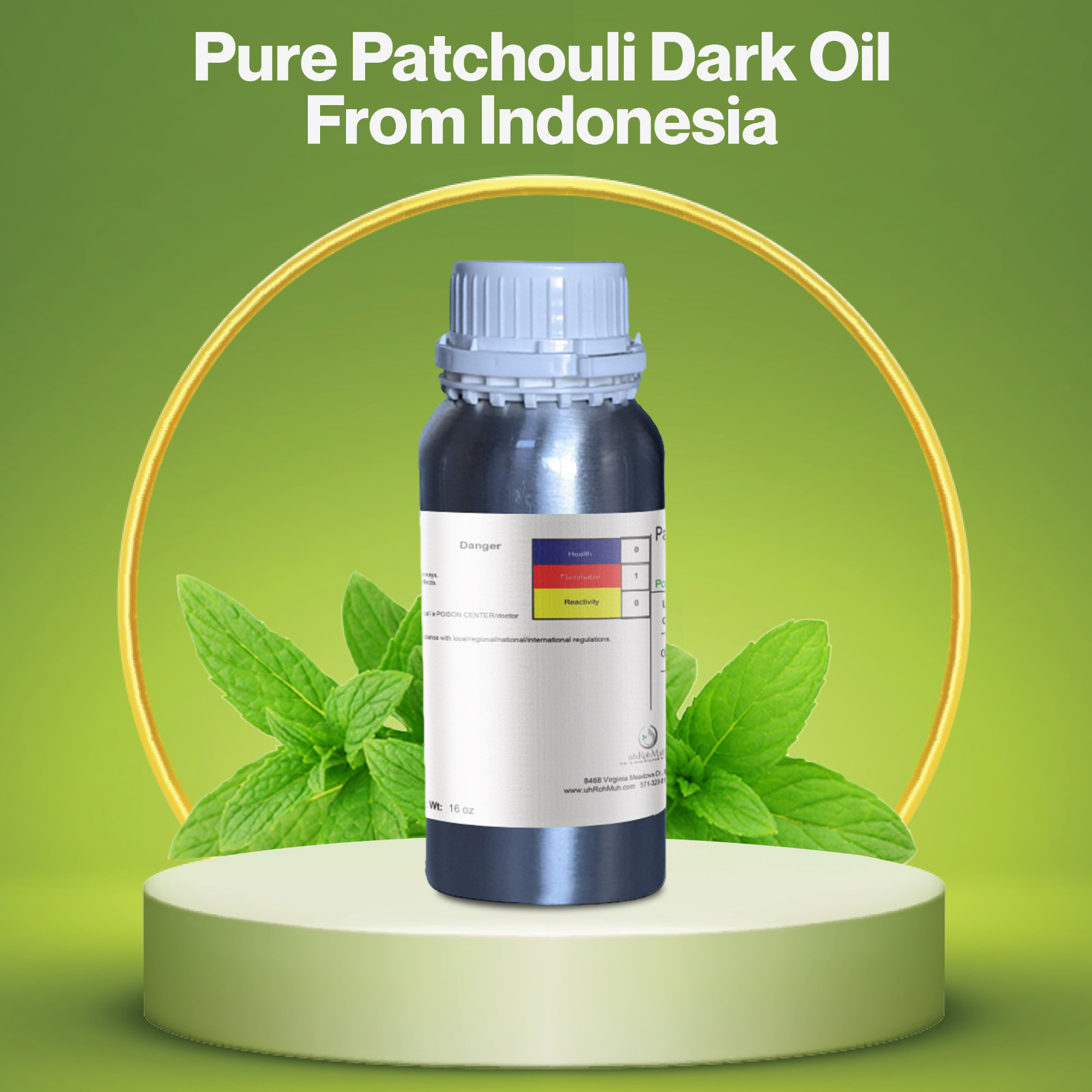 Patchouli (Dark)-Pogostemon cablin, Pure Natural & Undiluted, Indonesia