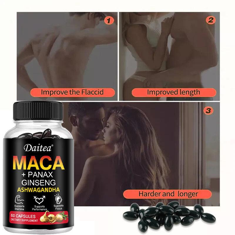 Organic Maca Root Capsules |60 Capsules | Peruvian Maca Extract for Men & Women