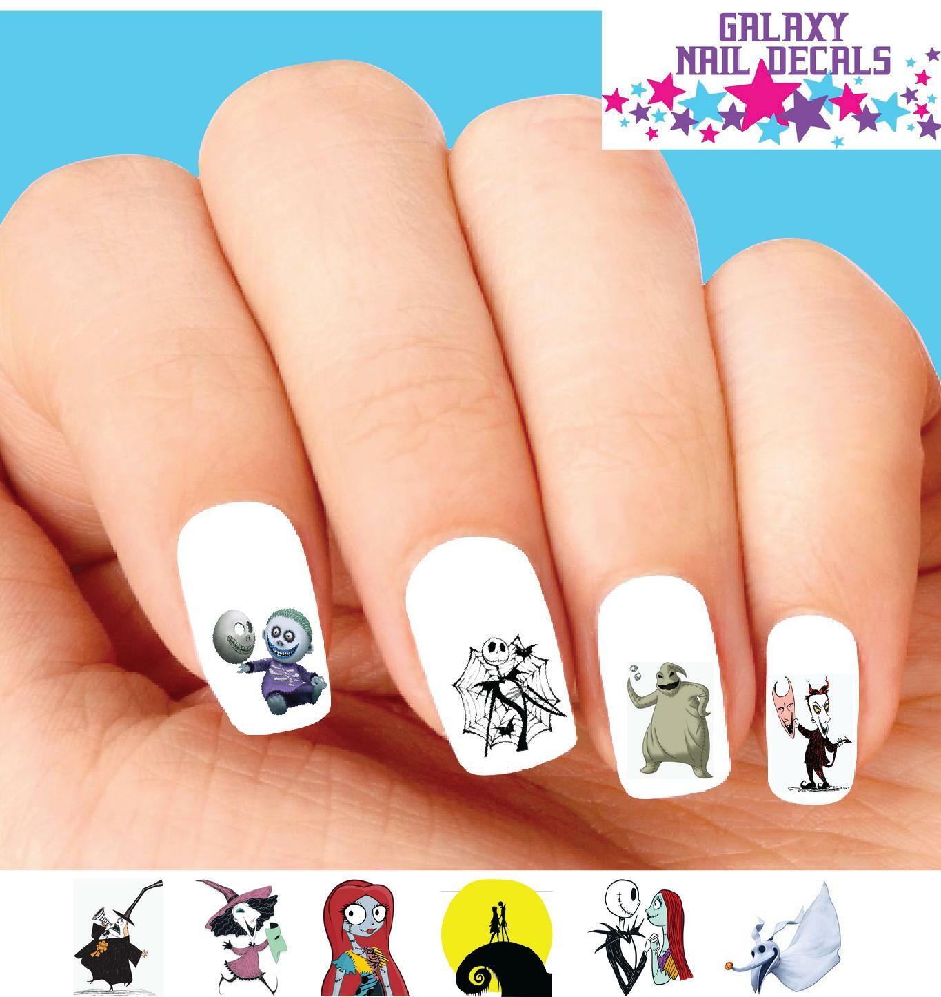 Waterslide Nail Decals Set of 20 Nightmare Before Christmas Assorted
