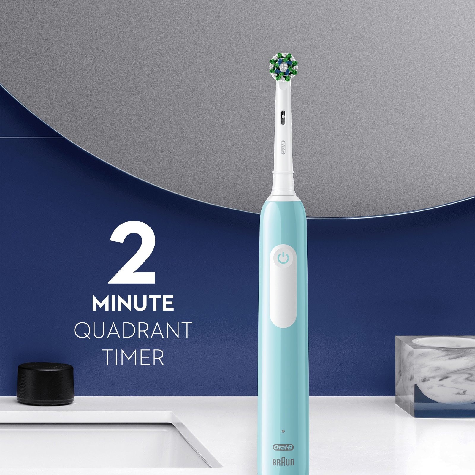 Oral-B 1000 CrossAction Electric Toothbrush Green Rechargeable Free Ship