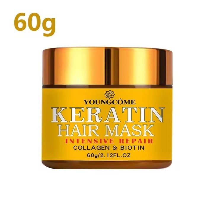 Keratin Hair Mask Collagen Biotin Deep Repair Dry Damaged Hair Treatment USA