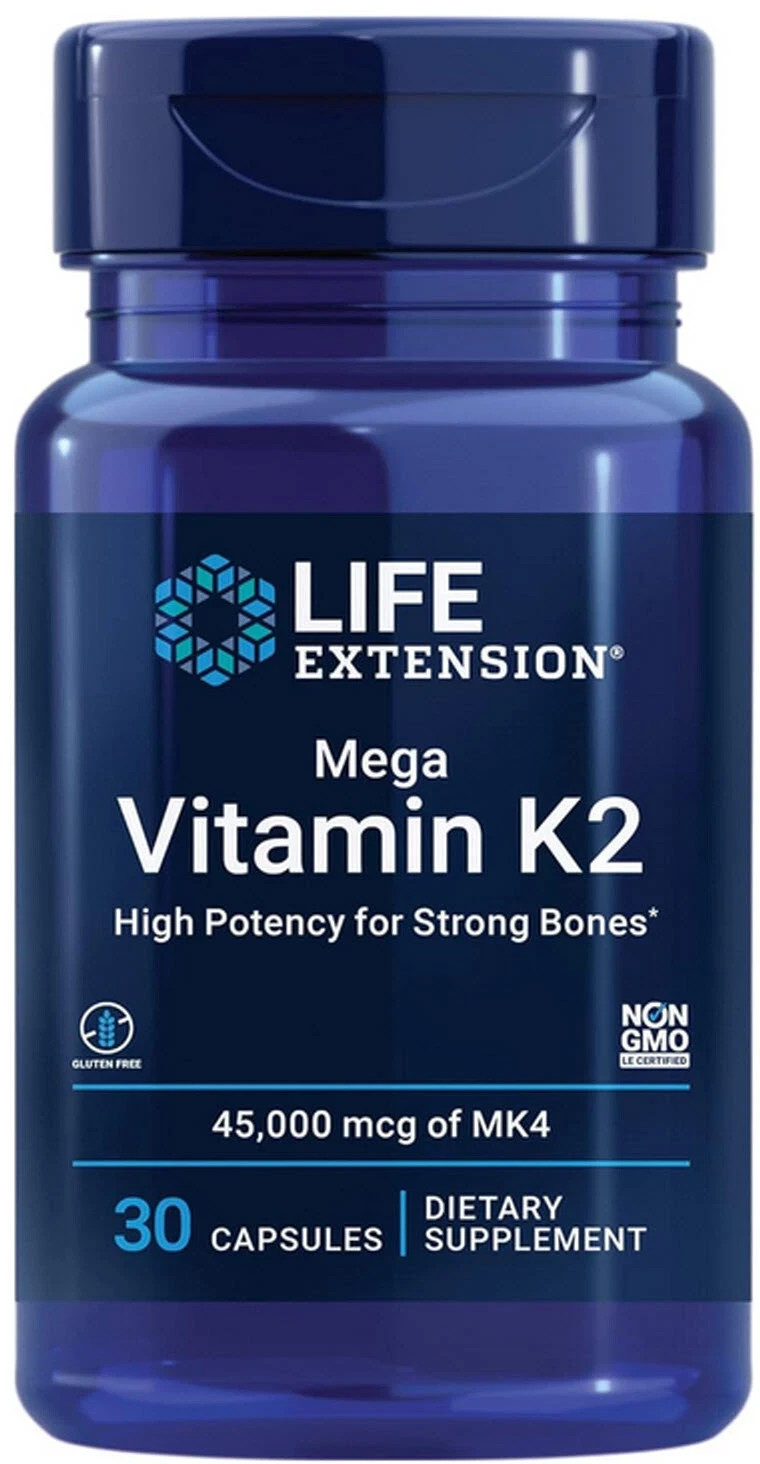 Mega Vitamin K2 45000 mcg (45 mg), 30 capsules