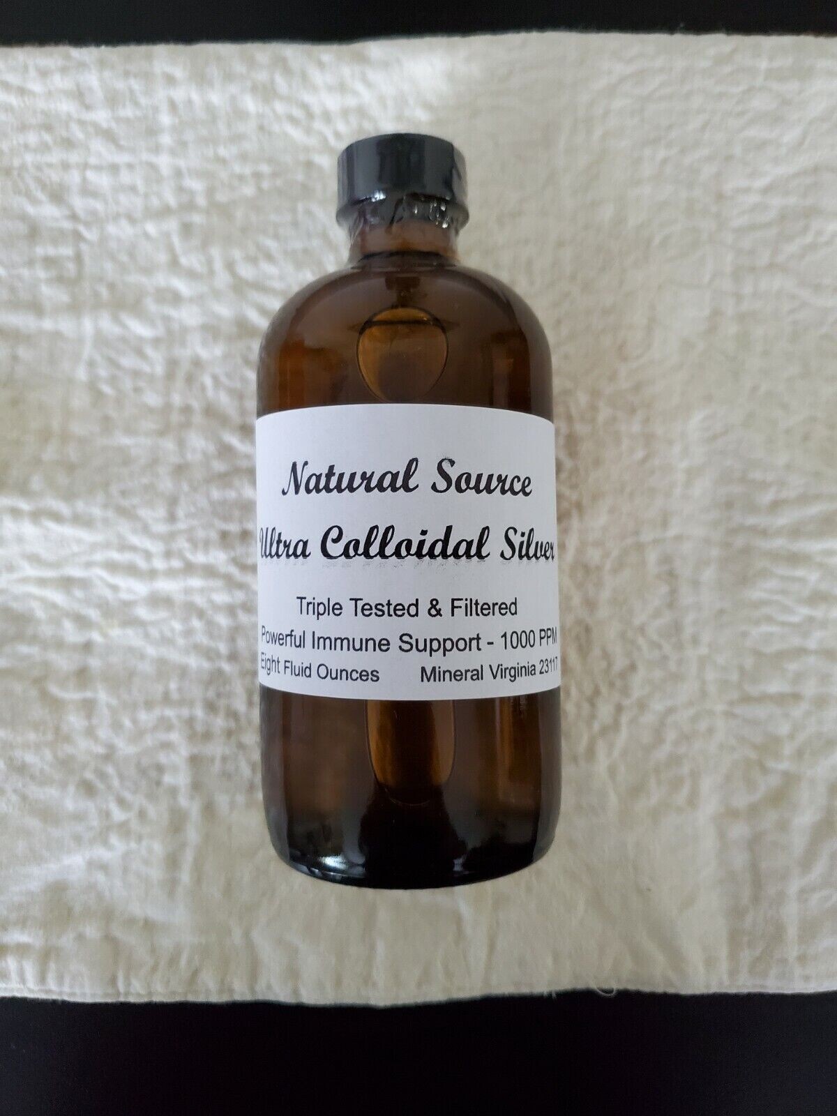 Natural Source Ultra Colloidal Silver – 8oz Glass Bottle (Free Ship)