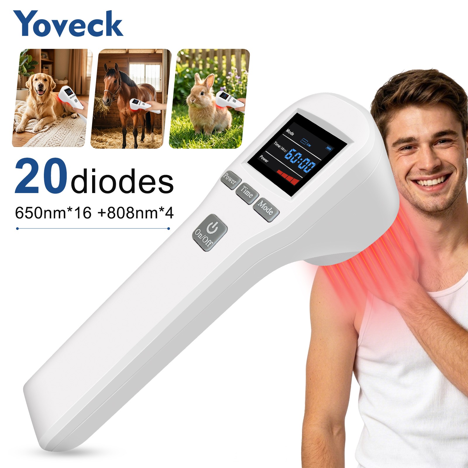 880mW 650nm 808nm Cold Laser Therapy Instrument for All Body Aches and Pains