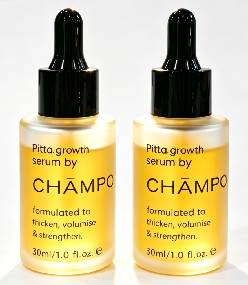 NEW Champo Pitta Growth Serum 2Pack 30ml Volumising Roots Thicker Fuller Hair US