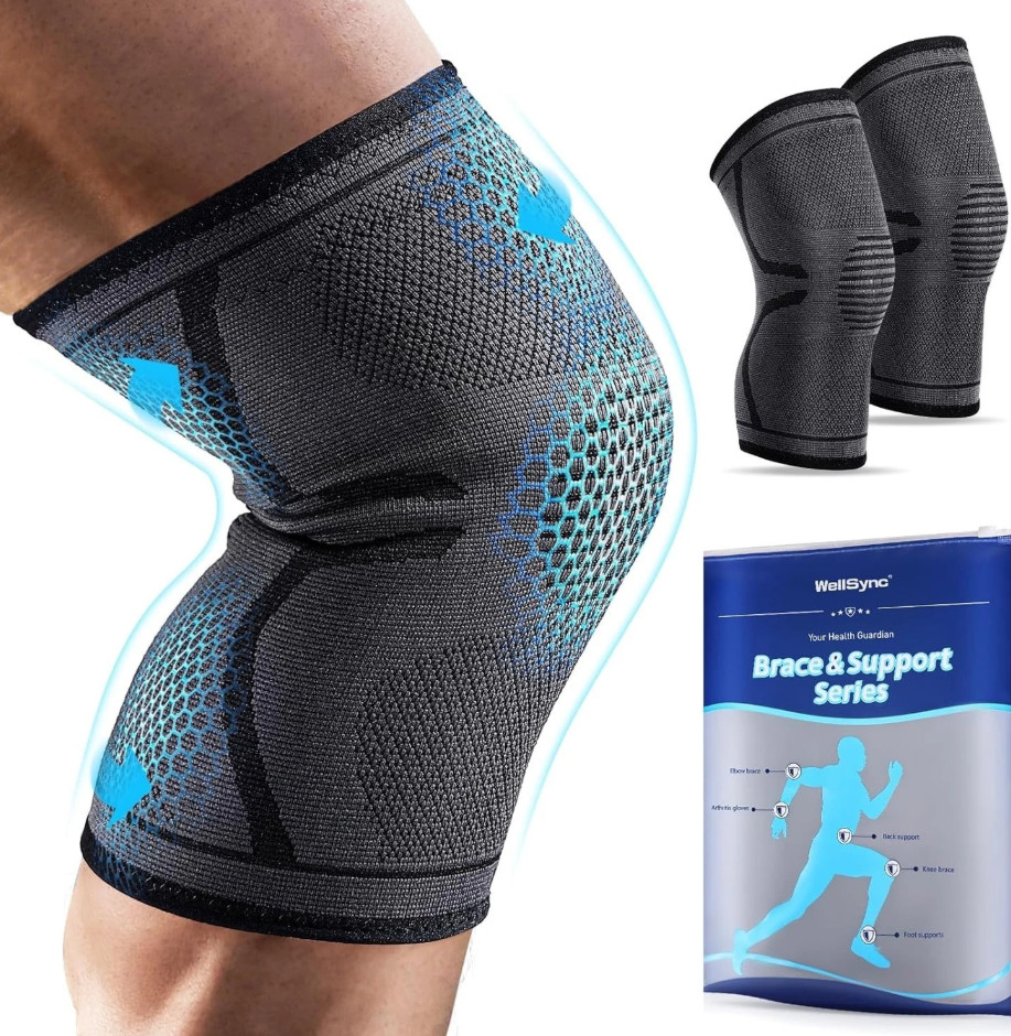 Ultimate Knee Support Compression Sleeves – 2 Pack, X-Large