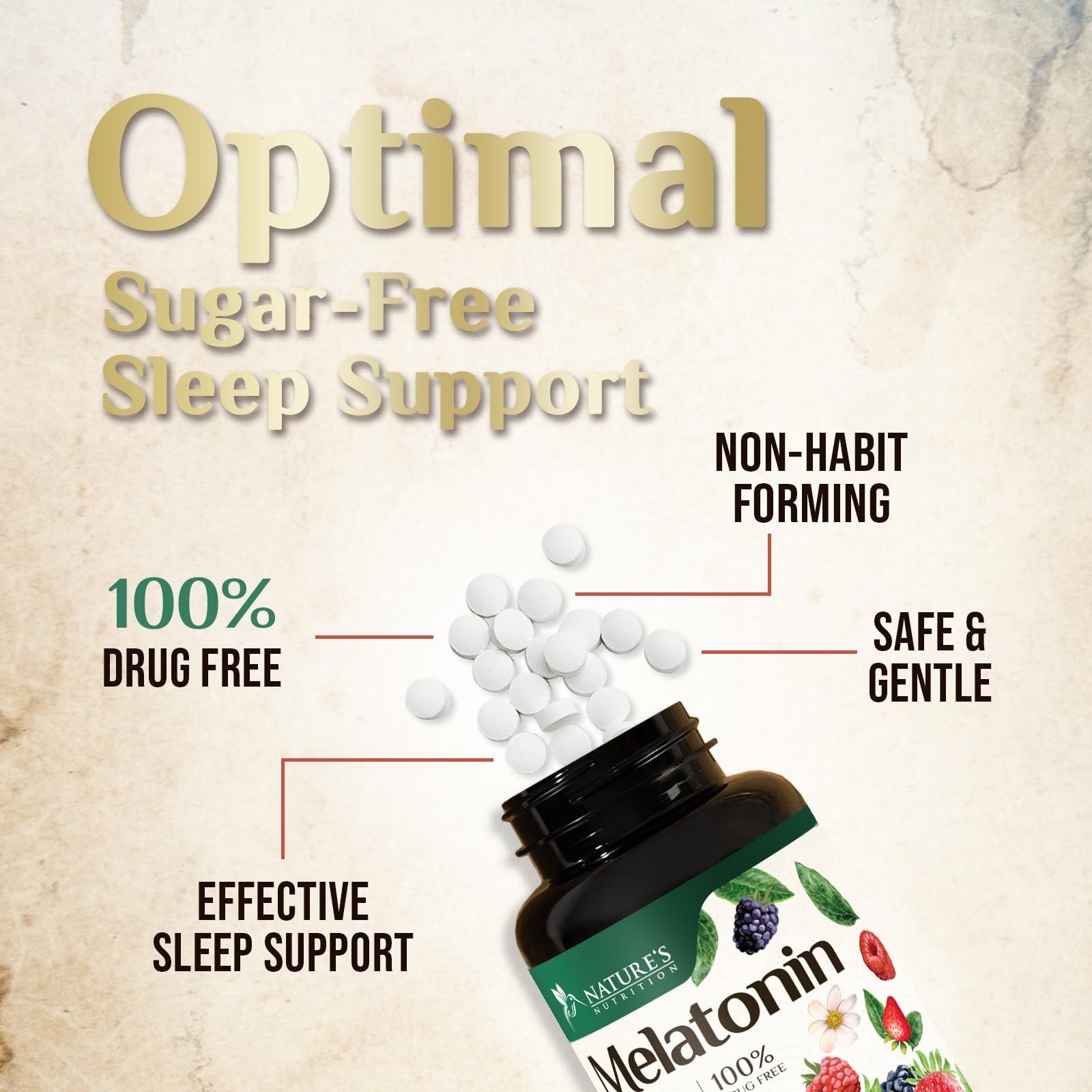 Melatonin 10mg Per Serving – Extra Strength 120 Count (Pack of 1)