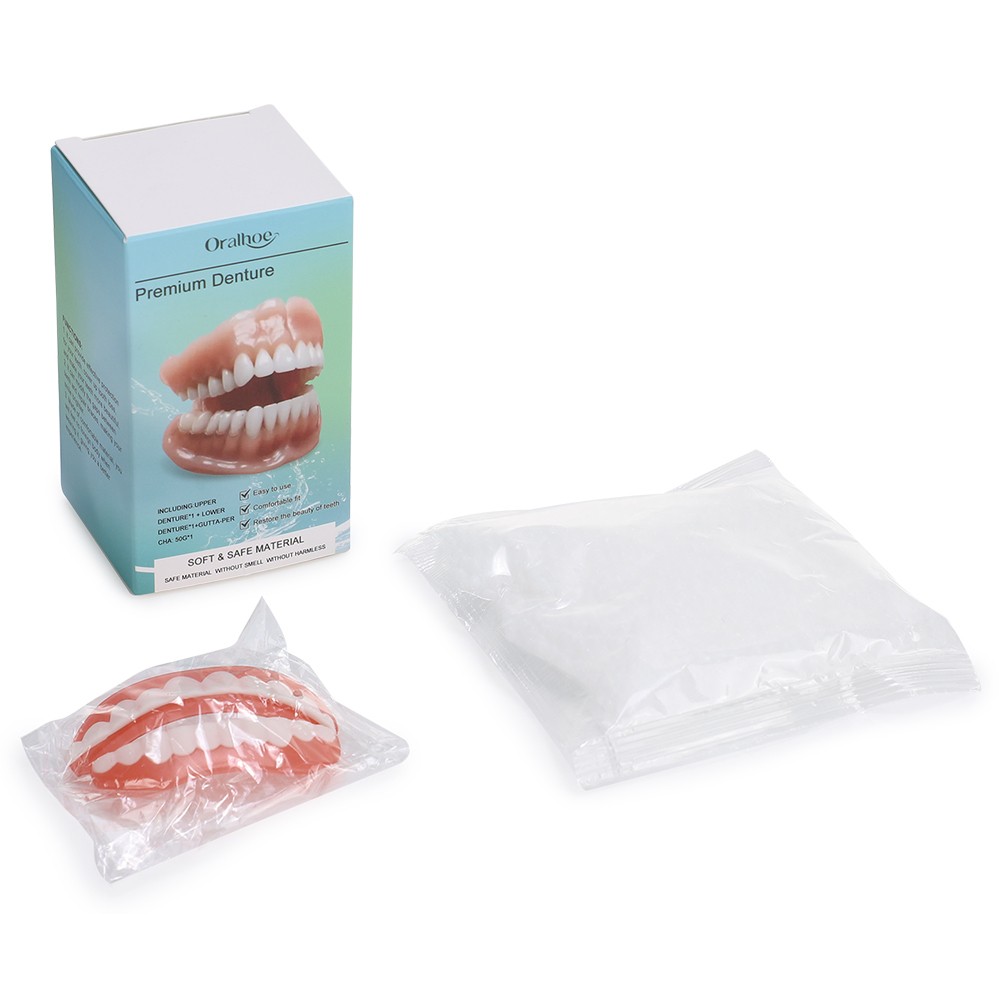 Denture Gum & Mold Kit Moldable False Teeth Veneers Upper Lower for Women Men