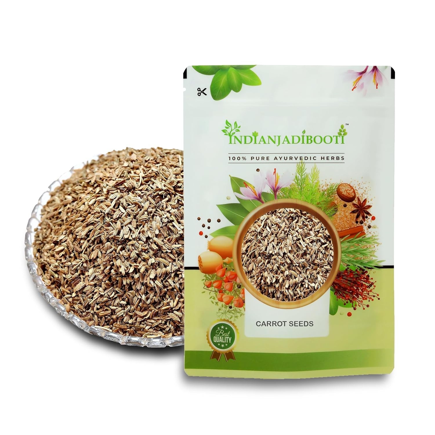IndianJadiBooti Edible Carrot Seeds Gajar ke Beej Daucus carota Seeds- 100 GRAMS