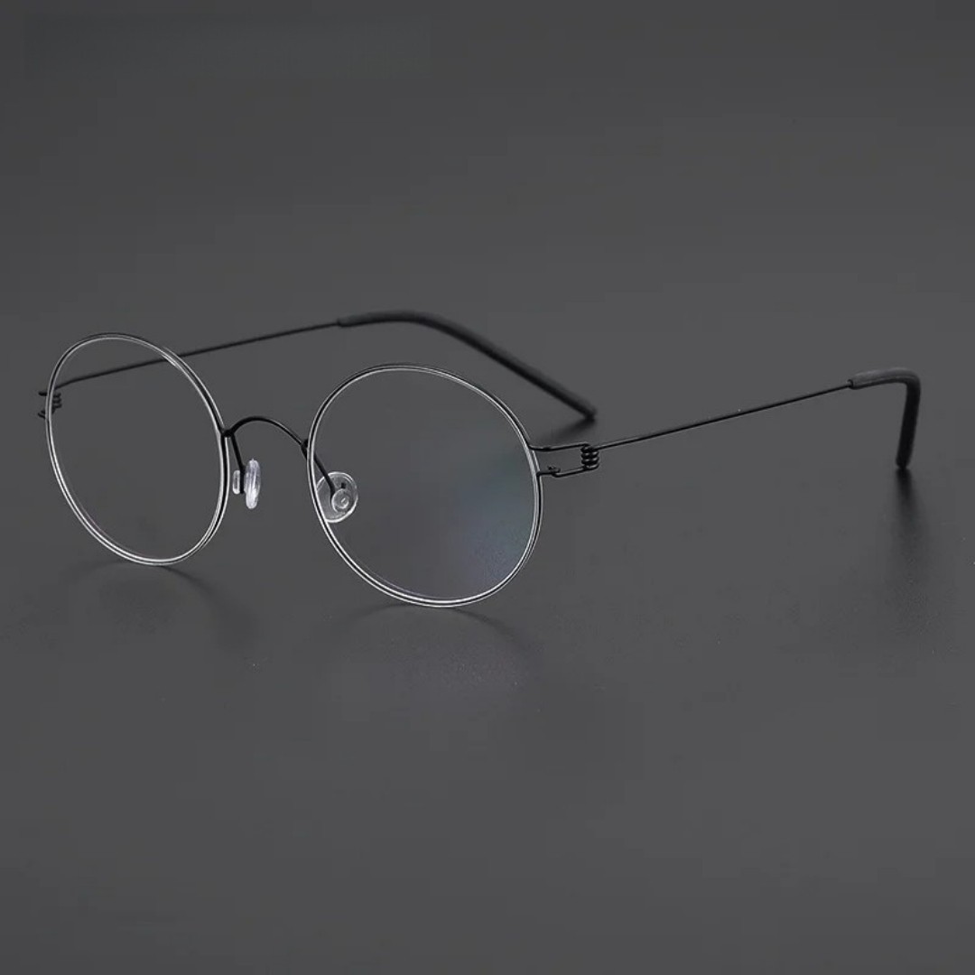Ultra Light 4g Titanium Air Eyeglasses Men Round Retro Small Rim Eyewear