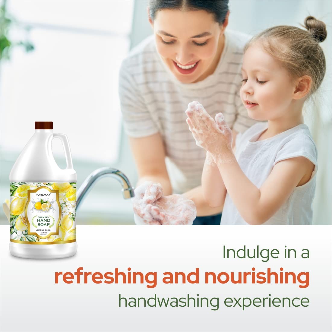 Foaming Hand Soap Refills | Lemon Basil | All-Natural | Gentle, Moisturizing …