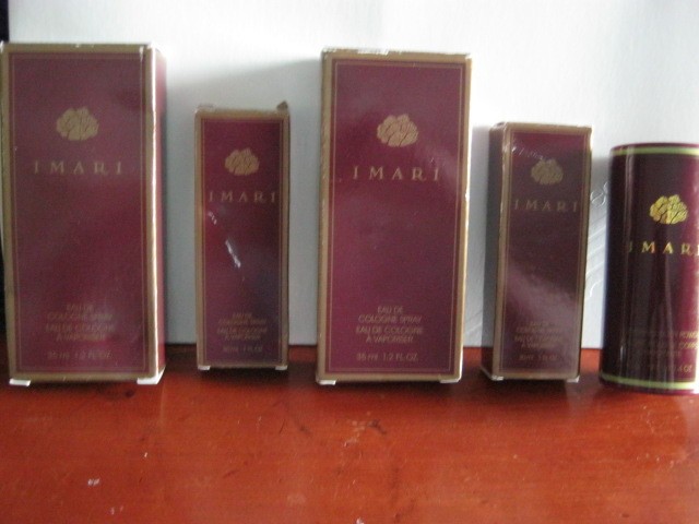 NOS: *Imari* (2) 1.2 oz.Eau de Cologne spray+(2) 1 oz. sprays, + Body Powder T=5