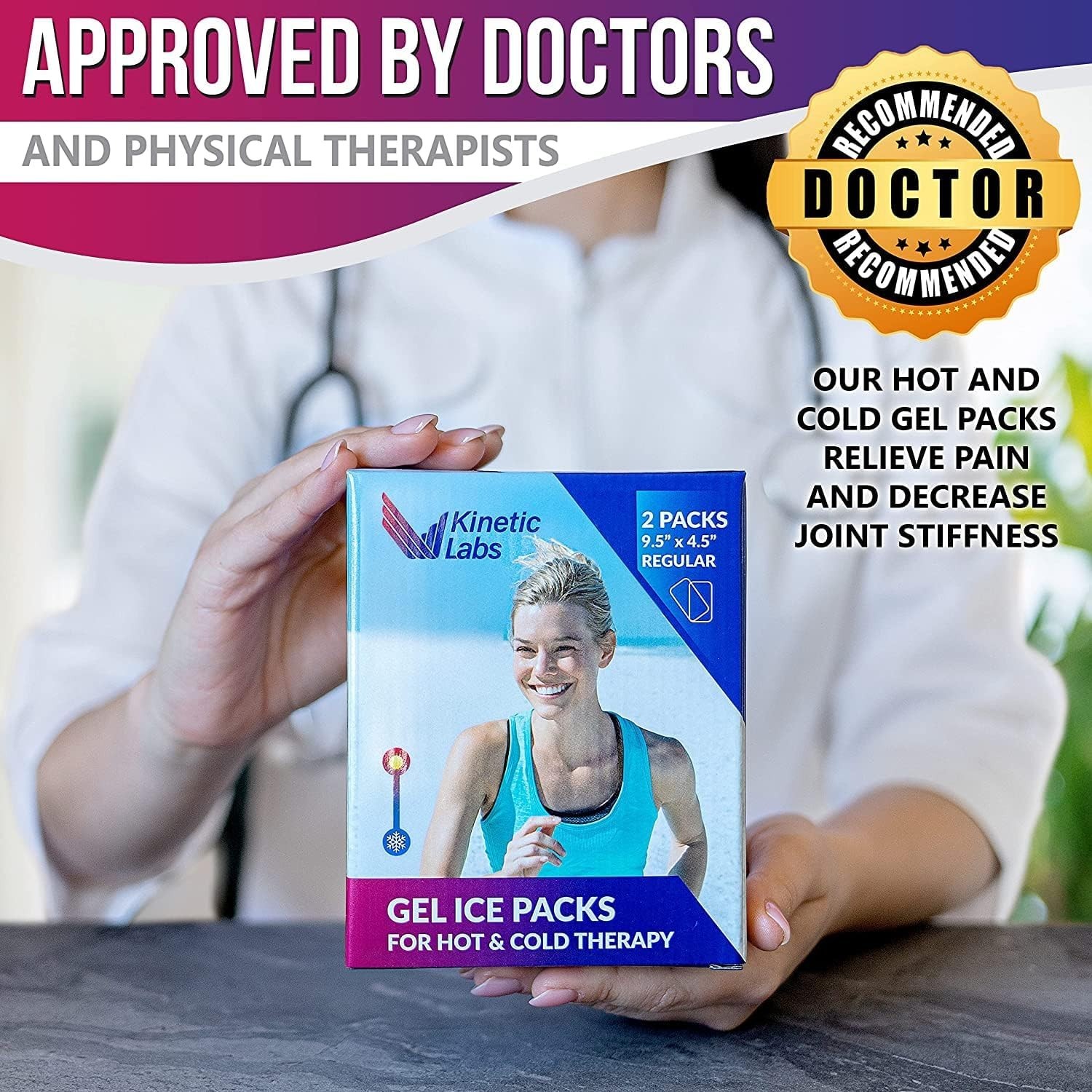 Professional-Grade Ice Packs 2 Pack – Flexible Gel for Pain Relief & Recovery