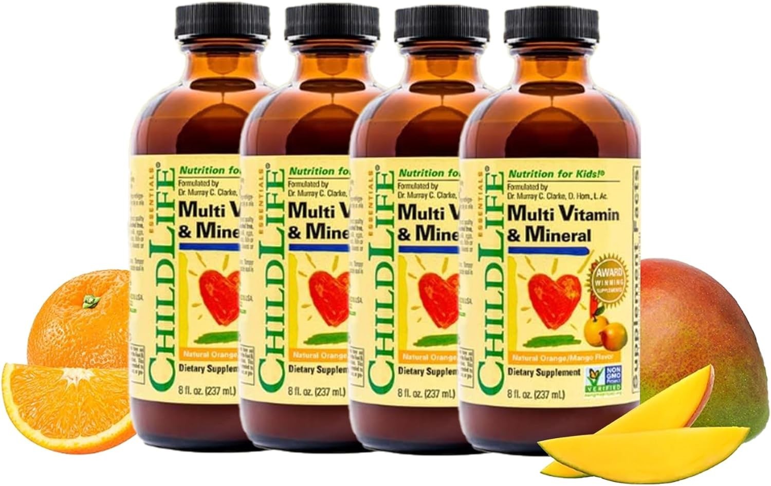 ChildLife Multi Vitamin & Mineral Orange Mango 8 fl. oz Each (Pack of 4)