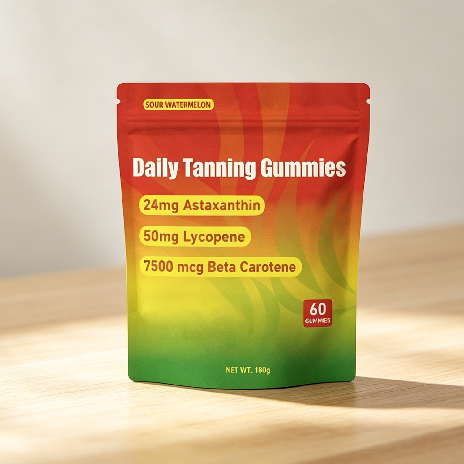 Daily Tanning Gummies Supplement-60 Gummies 30-Day Supply A~