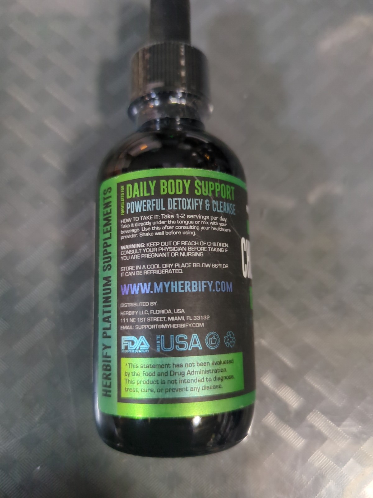HERBIFY Chlorophyll Drops Liquid 6000mg for Energy Boost & Immune Exp 06/26 #P5