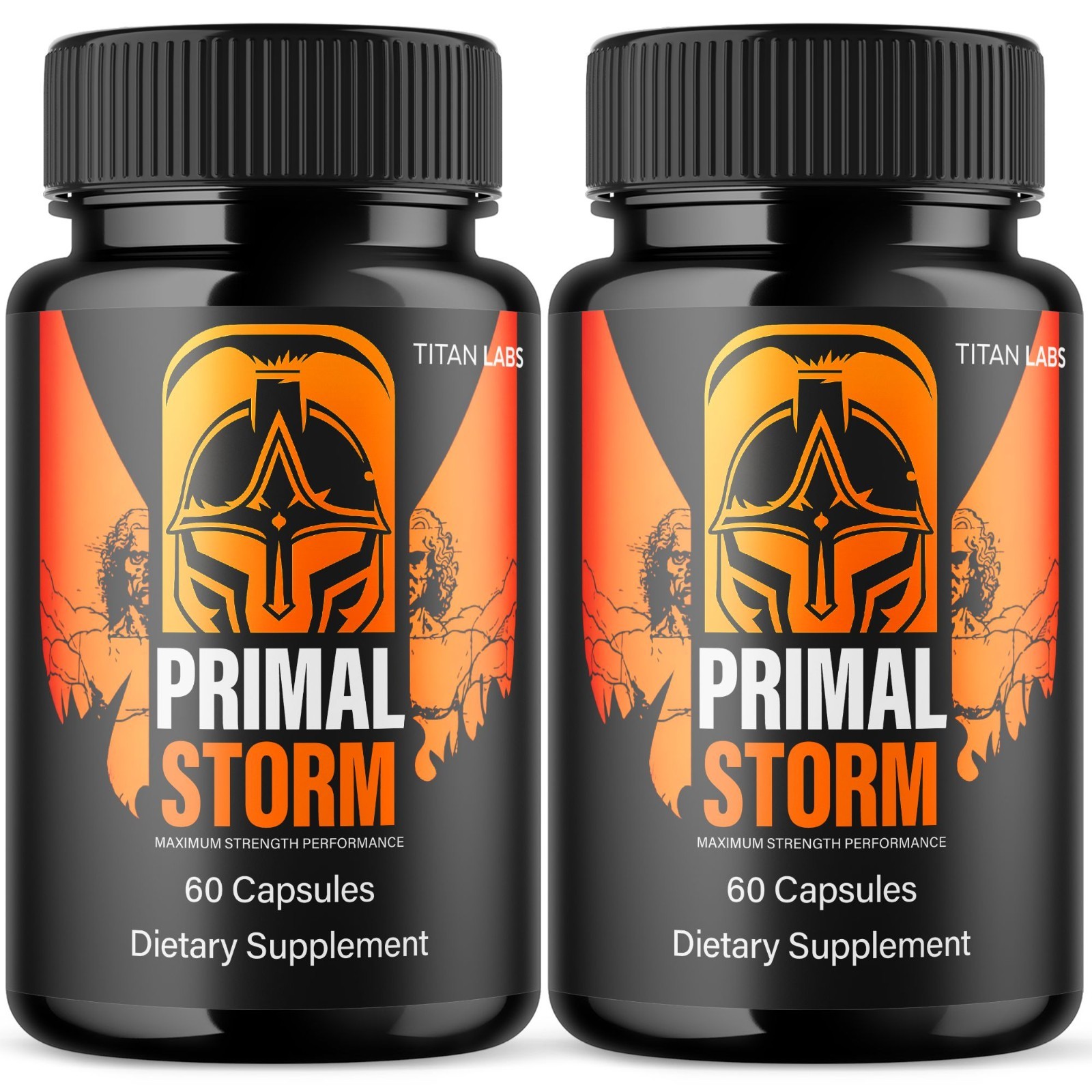 (2 Pack) Primal Storm Advanced Male Support Supplement PrimalStorm 120 Capsules