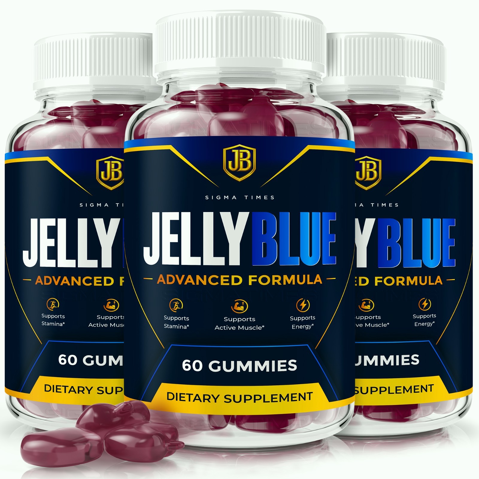 JellyBlue Gummies, Jelly Blue Gummy Supplement, Male Nutrition Support – 3 Pack