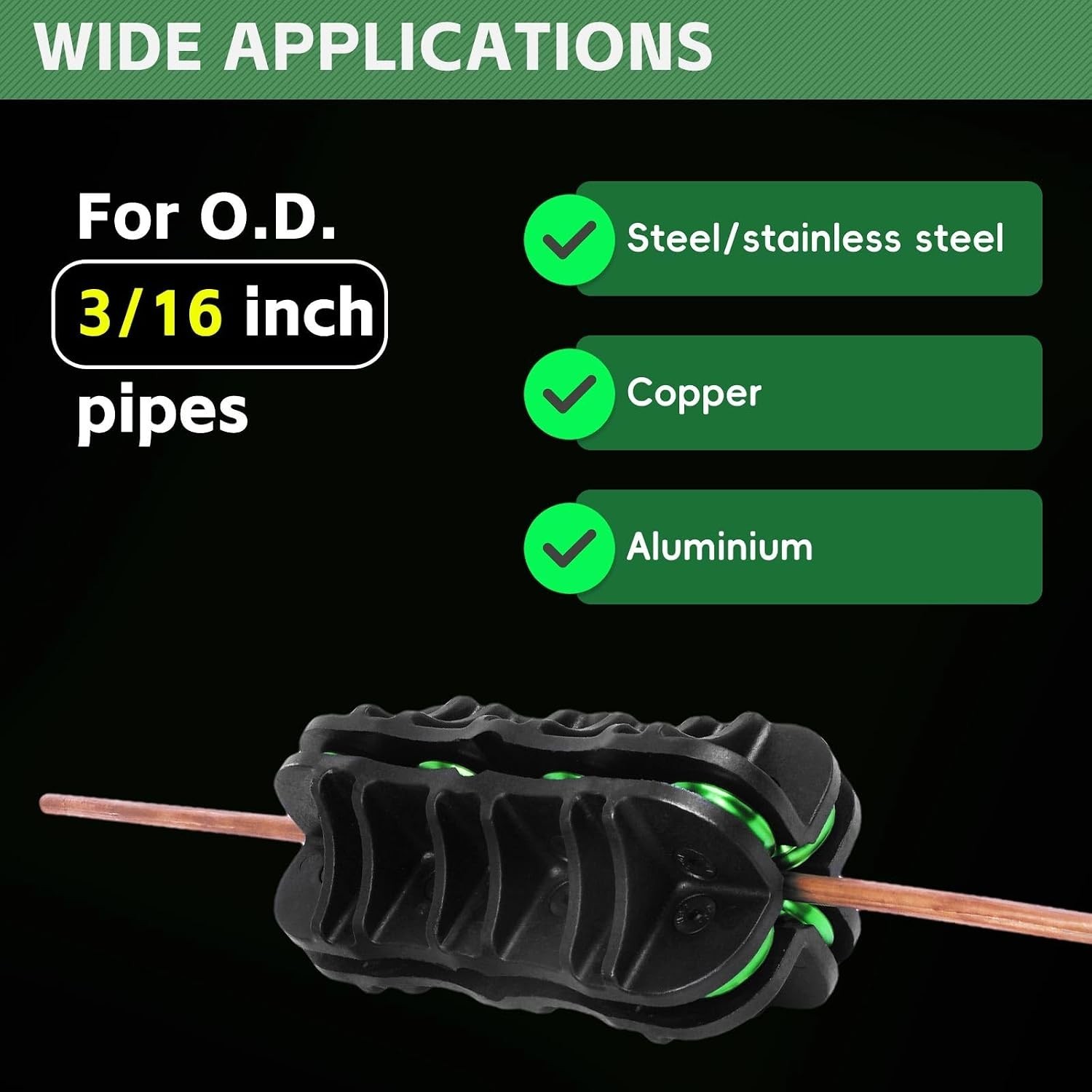 Compact Handheld Tool for Straightening Copper/Aluminum/Steel 3/16
