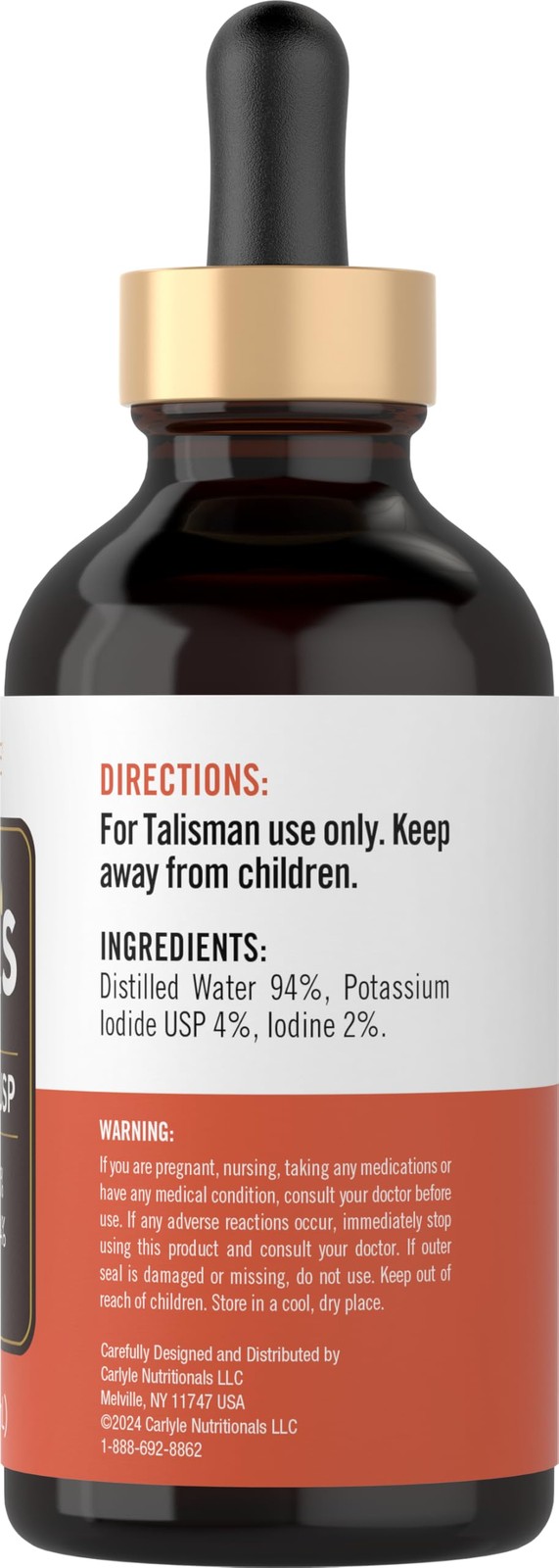 Carlyle Lugols Iodine 2 Percent | 4 fl oz (Pack of 1) | 4 Fl Oz