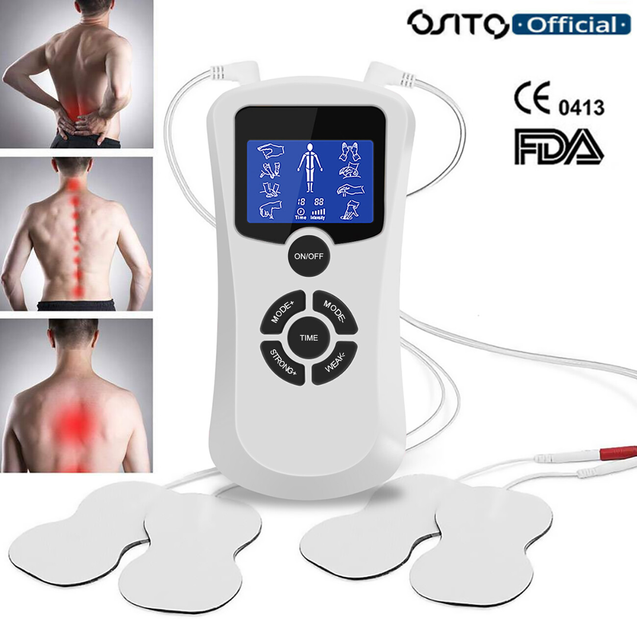 Tens Unit Electric Pulse Massager Muscle Stimulator Nerve Therapy Pain Relief