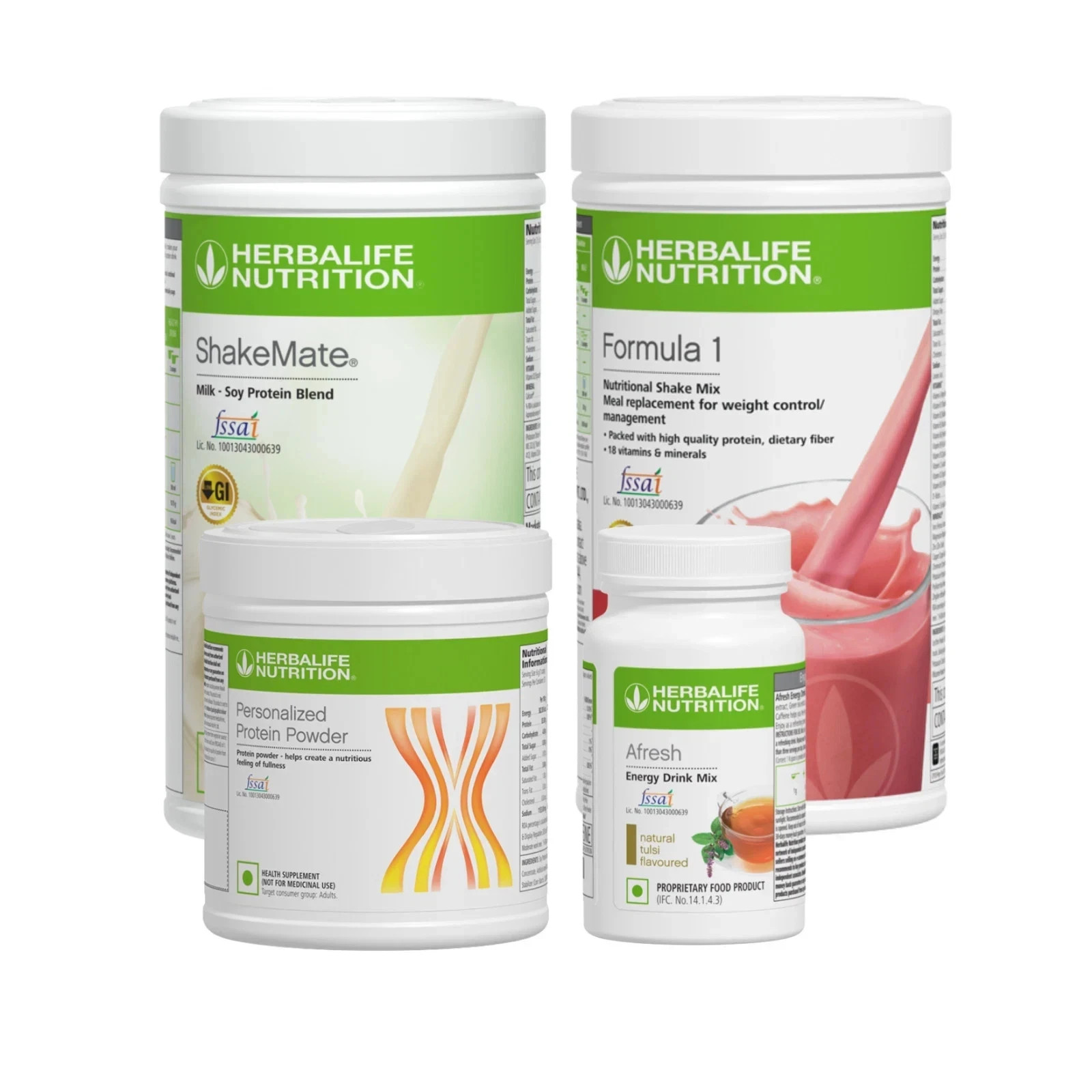 HERBALIFE COMBO SET (SHAKEMATE, STRAWBERRY, PROTEIN 200GM, AFRESH) BEST PRICE