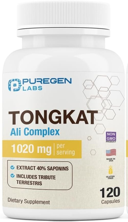 Puregen Labs TONG-KAT Ali Complex 1020mg, 120 Capsules 200:1 Extract
