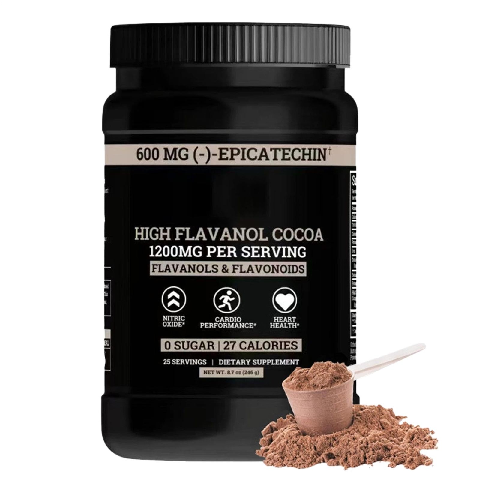 3Packs Black Forest High Flavanol Cocoa Powder And Flavonoids Supplements 1200mg
