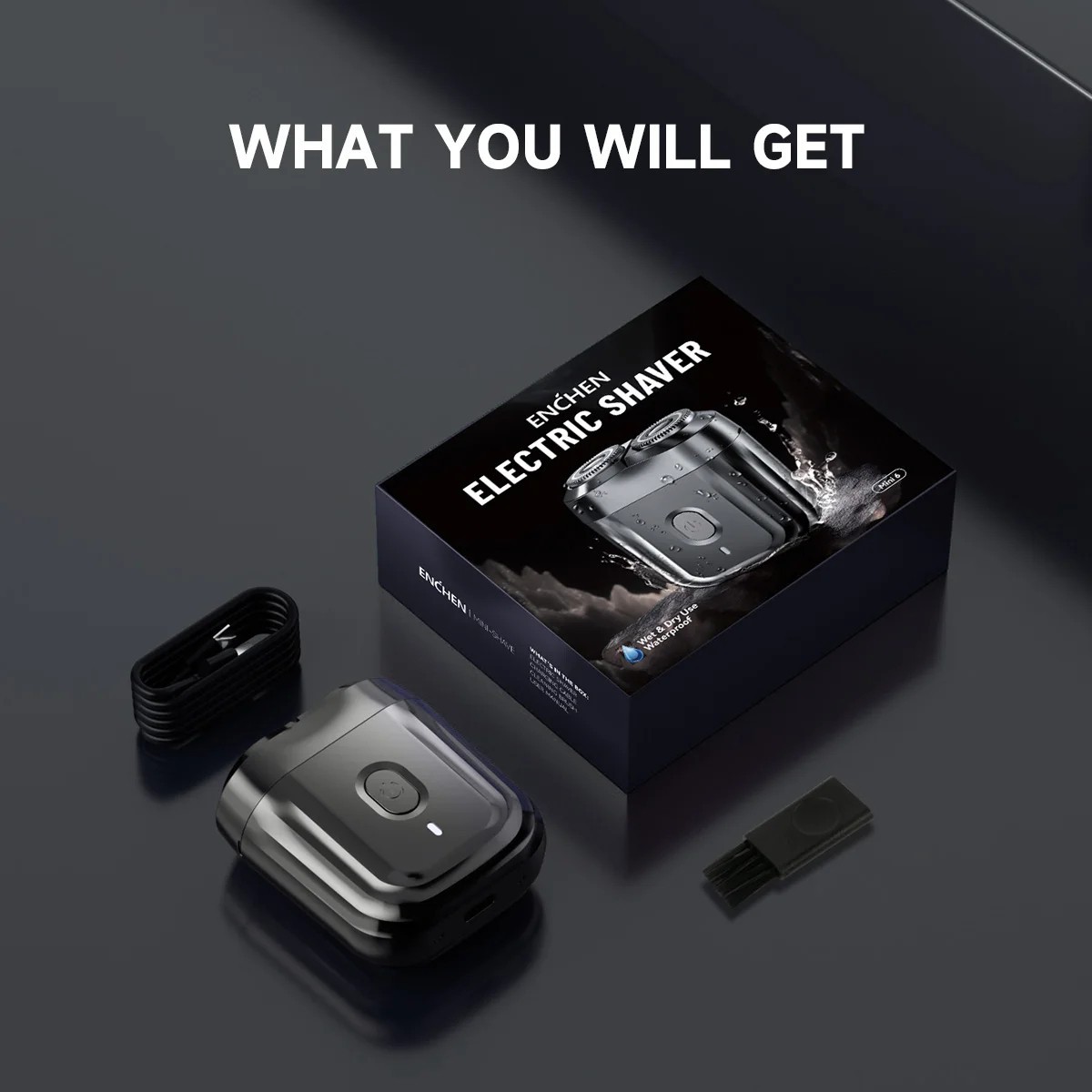 Mini6 2-Direction Flex Heads Electirc Shaver 100% Waterproof up to 60-Min of Cor