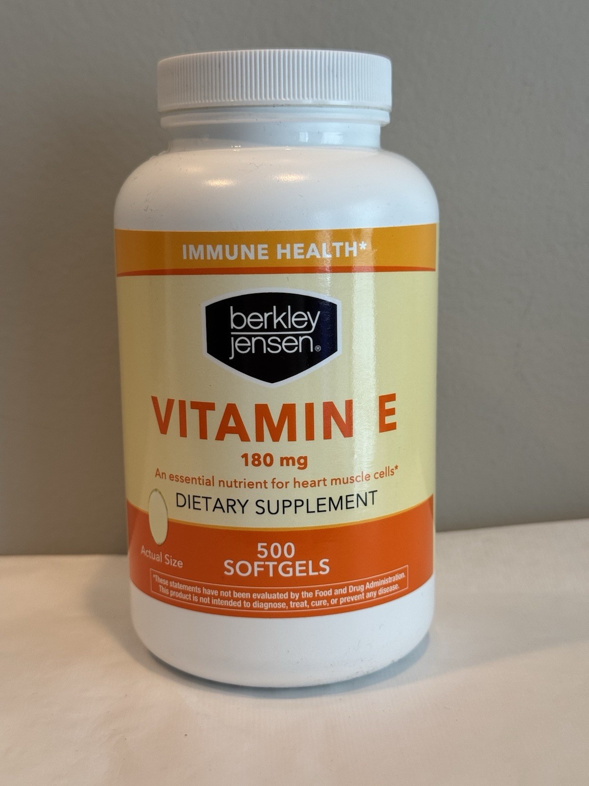 Berkley Jensen Vitamin E 180mg Dietary Supplement Softgels 500 Count New
