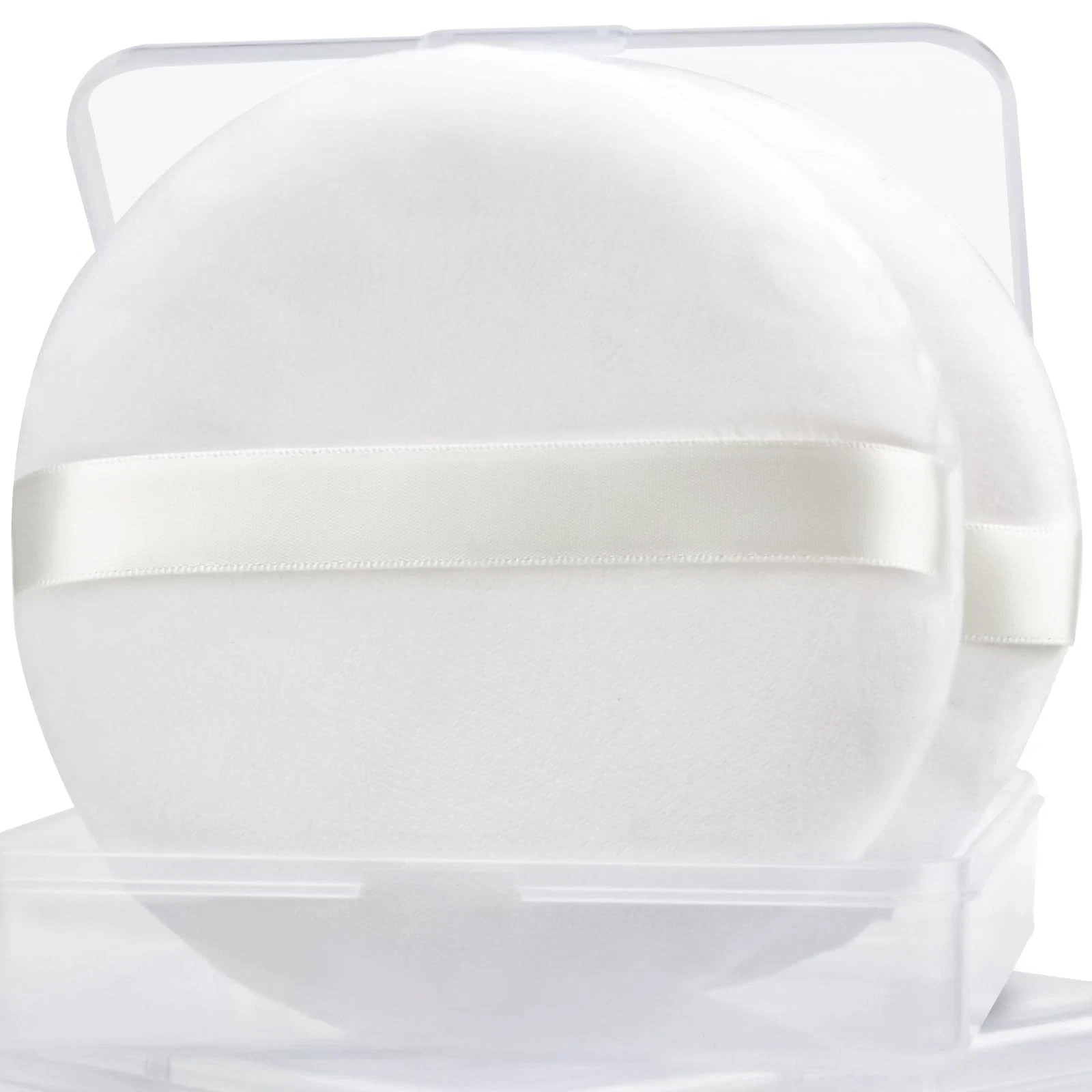 Powder Puff 4.33 Inch 2 Pack Velour Body Powder Puff with Containers – Easy
