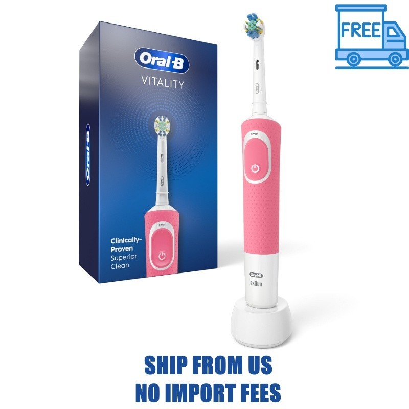 Oral-B Toothbrush, Vitality Flossaction Rechargeable Electric Toothbrush, Pink,