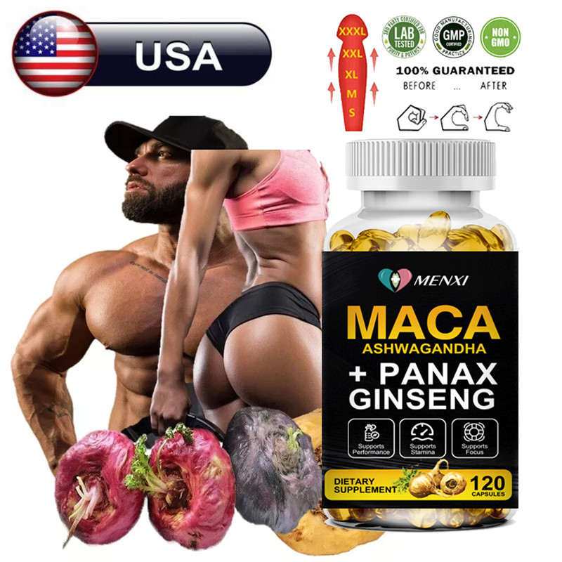 Maca Root Capsules 10000mg, Peruvian Maca Extract for Men & Women 120 Caps