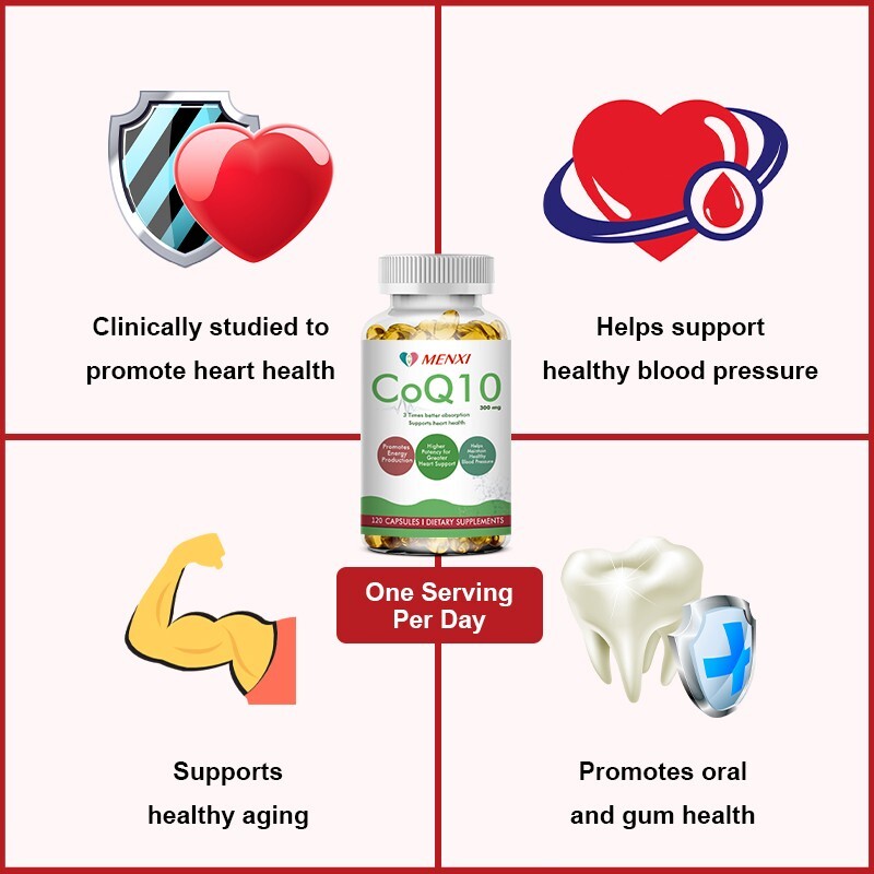 CoQ-10 300mg 240 Softgels Coq10 Co Q10 Coenzyme Heart Support NON GMO Free Ship