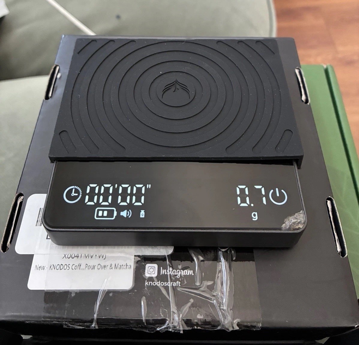 Smart Coffee Scale – Easy Use Digital Espresso Scale with Timer Knodos, Black