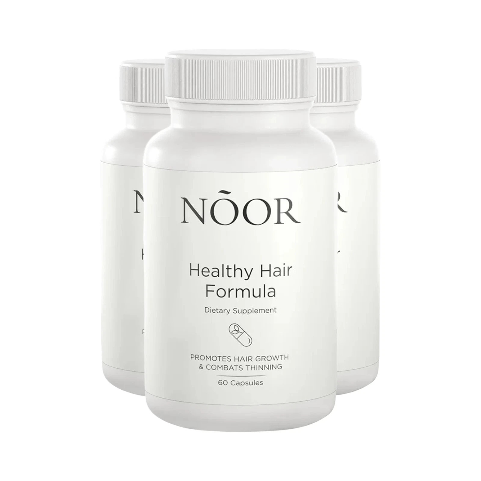 3-Pack NOOR Healthy Hair Formula – NOOR Hair Growth Support Capsules – 180Caps