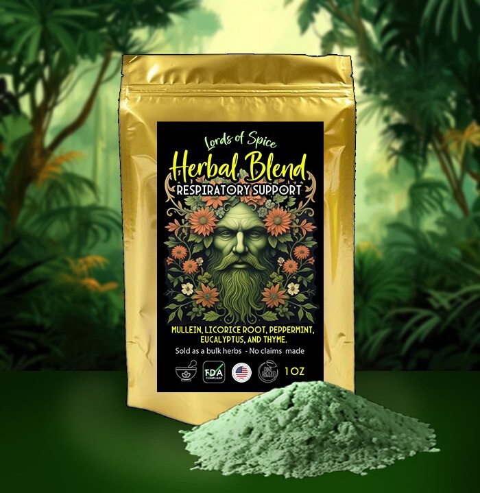 Respiratory Support Blend – Herbal For Lung Health – Mullein & More! USA
