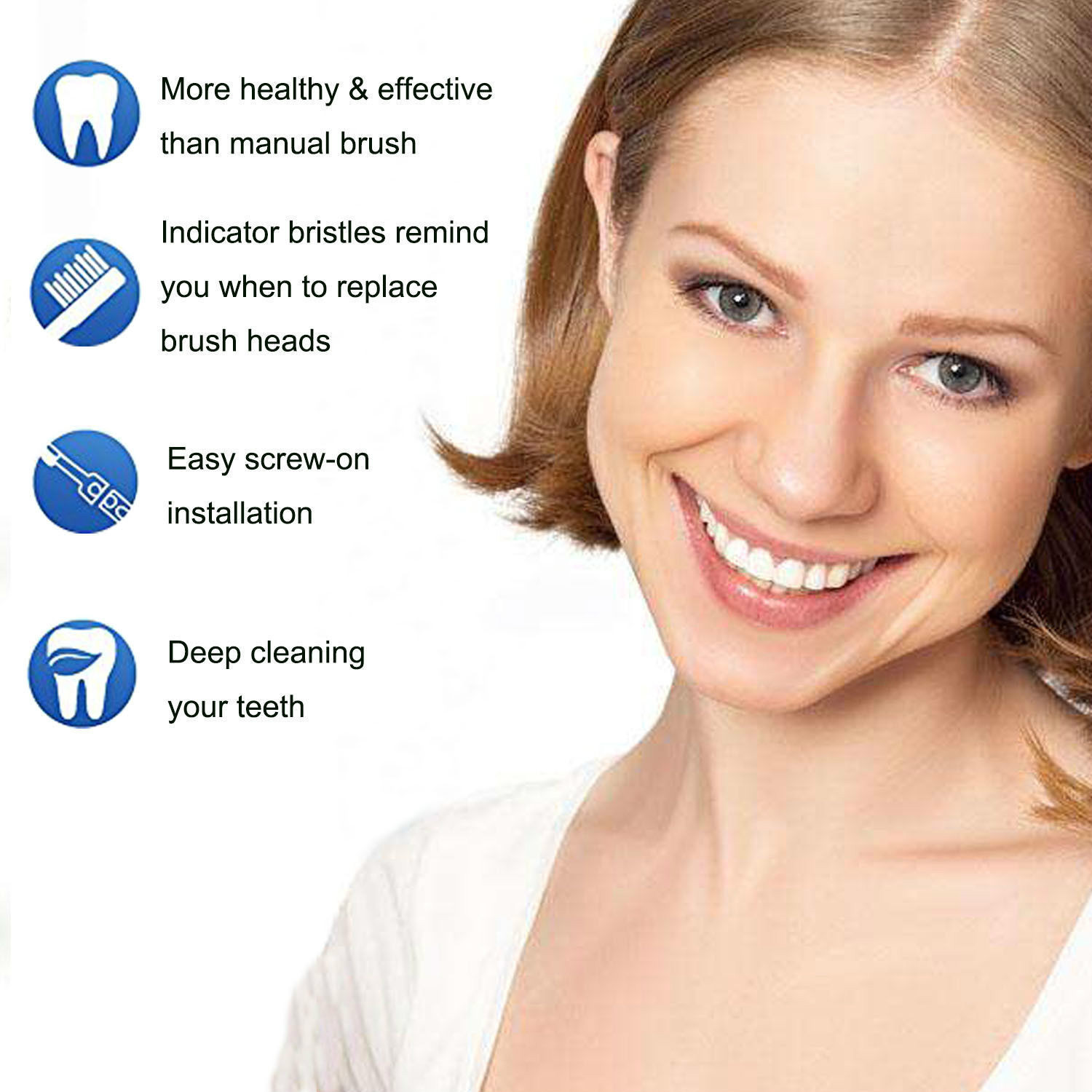 4~16 Electric Toothbrush Replacement Heads for Philips Sonicare E Series HX7002