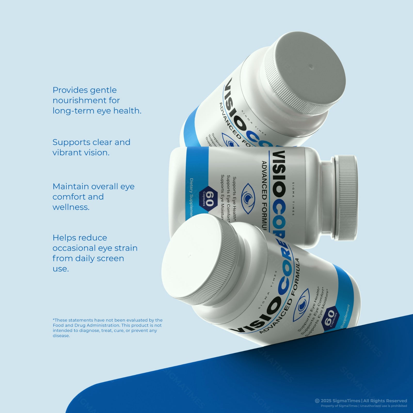VisioCore Capsules – Advanced Eyesight Supplement, Eye Health & Vision – 3 Pack