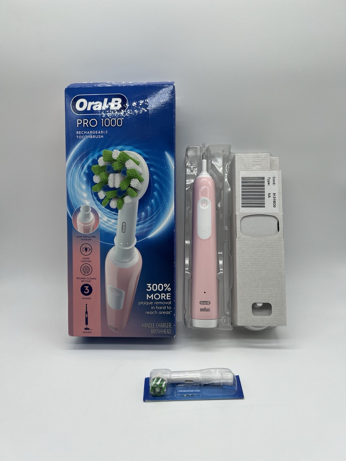 Oral-B Pro 1000 Rechargeable Electric Toothbrush Pink New Open Box