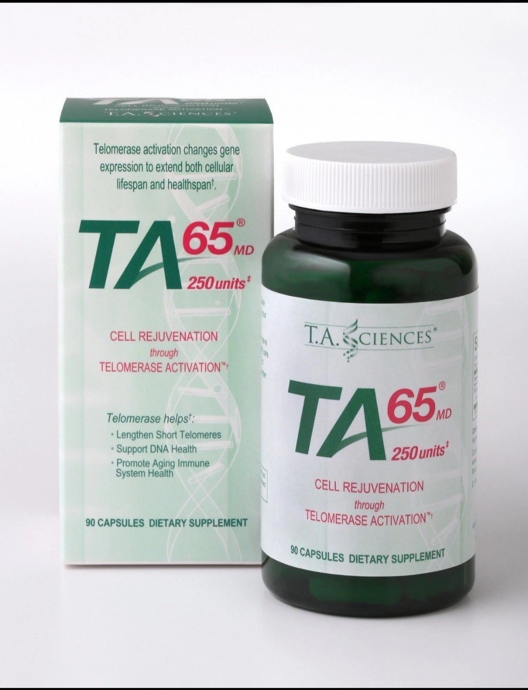 TA65MD, 250units, 90caps, Telomere Lengthen